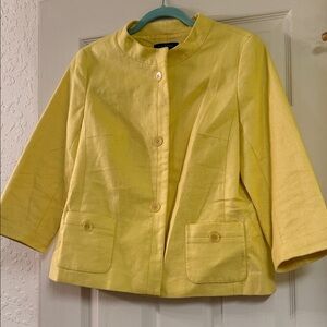 Talbots Yellow Petite Women’s Linen Jacket